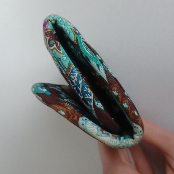 Vera Bradley Java Blue Compact Wallet - Picture 14 of 17